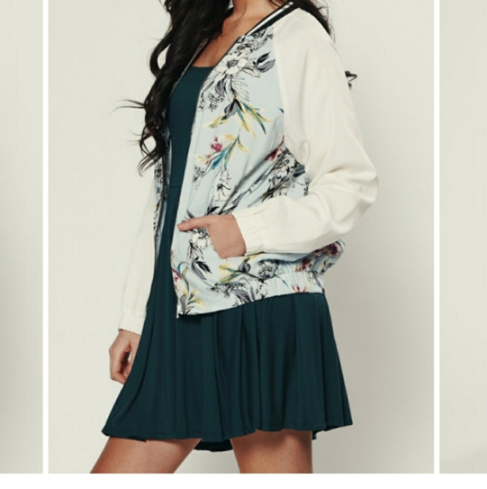 **ISO** Floral Bomber Jacket